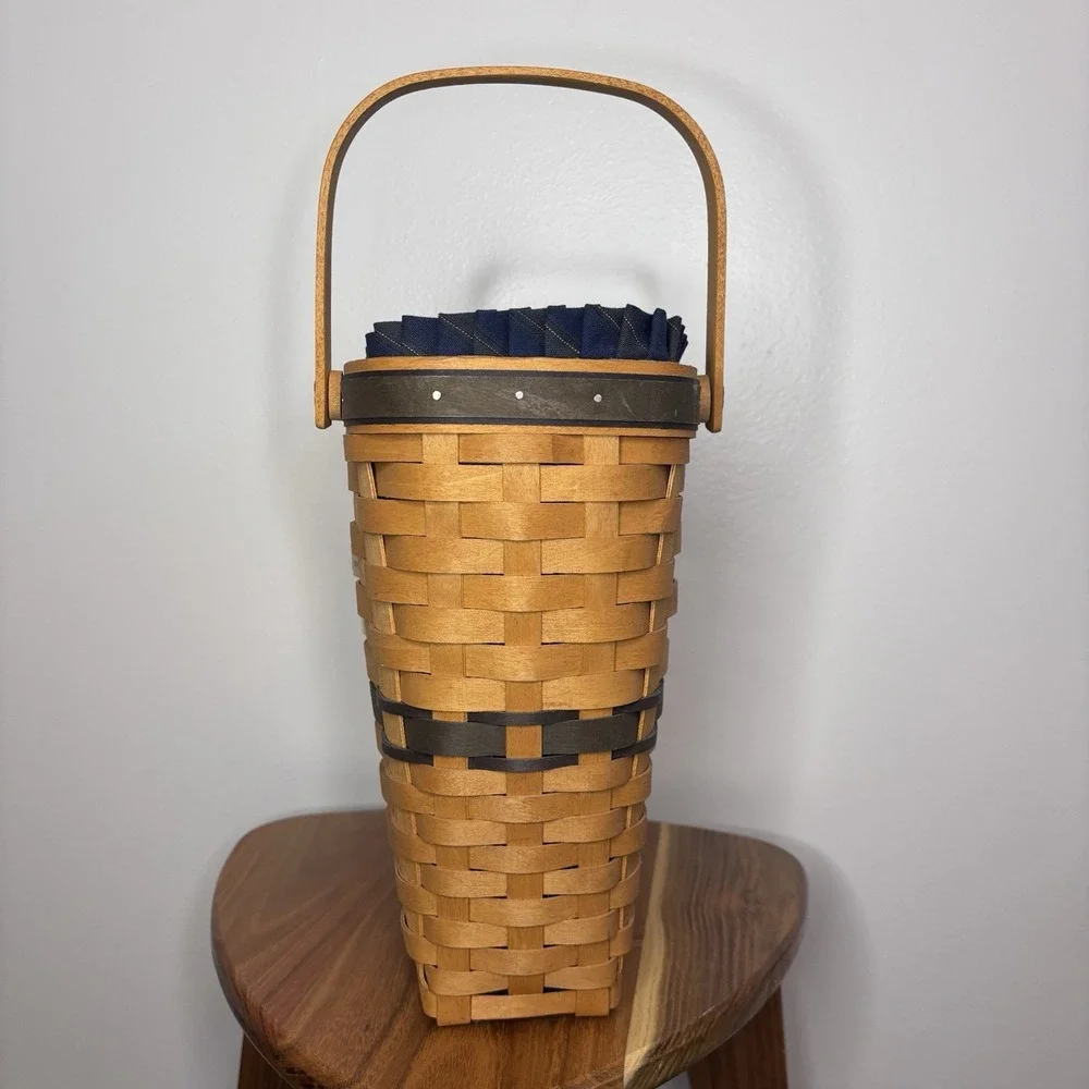 Longaberger Vintage Collectors Club Membership Basket Fabric & Plastic Liner